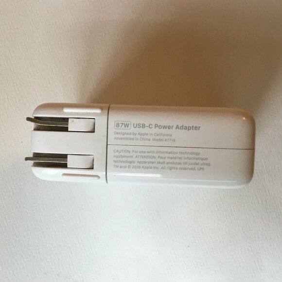 Apple 87W A1719 USB-C Power Adapter Tested and Works - Picture 5 of 7